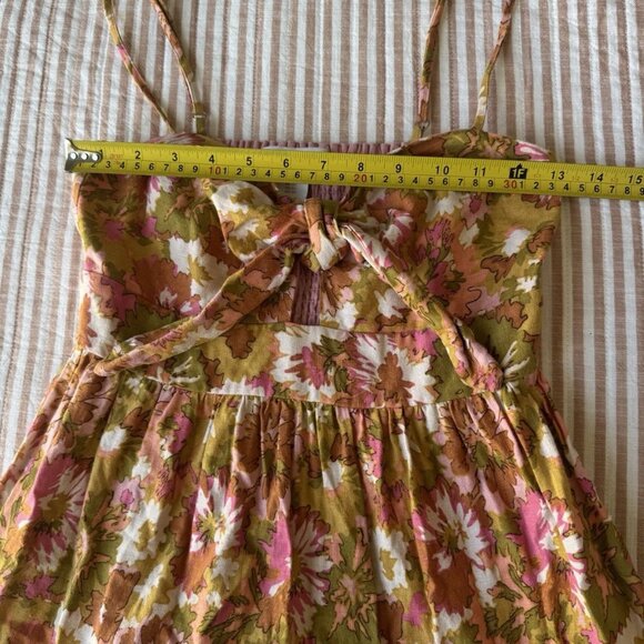 House of Harlow Tiered Maxi Dress Backless Ribbon Ruffle Bohemian - Picture 9 of 13